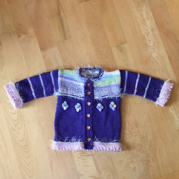 HANDKNIT By Marlis Erikson Toddler Cardigan Sweater - Picture 3 of 17